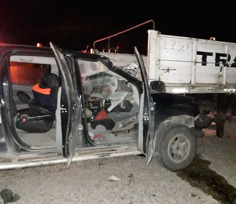 CAMIÓN Y CAMIONETA PROTAGONIZARON UN CHOQUE EN RUTA 3