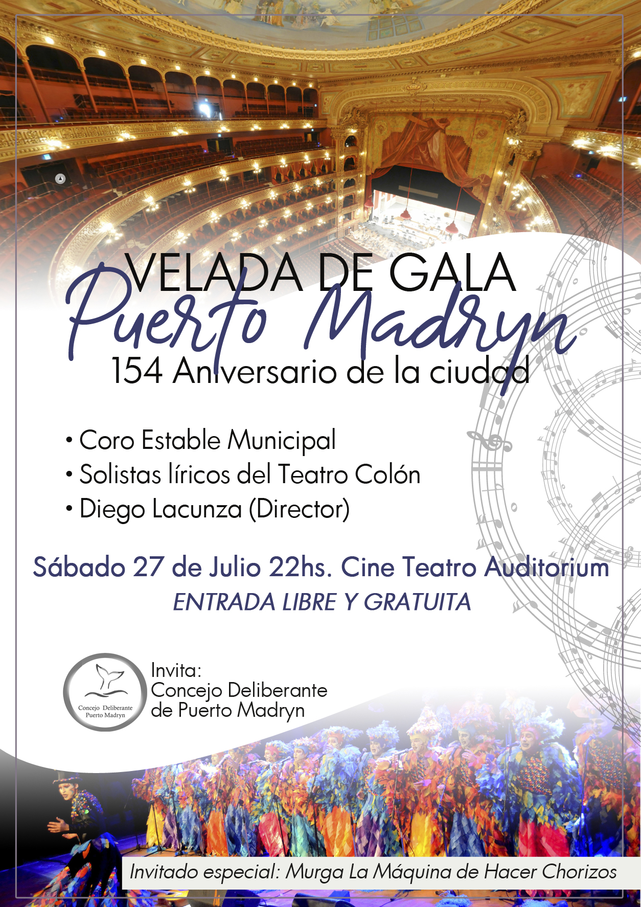VELADA DE GALA POR EL 154° ANIVERSARIO DE MADRYN