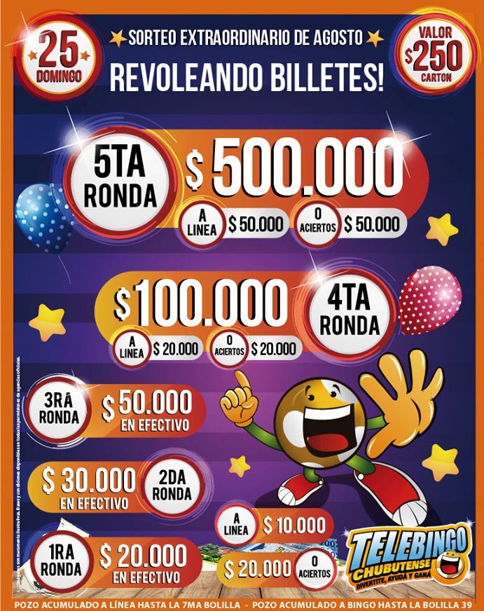EL TELEBINGO PONE EN JUEGO CASI UN MILLÓN DE PESOS EN EFECTIVO
