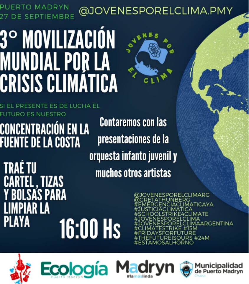 MADRYN SE SUMA A LA MOVILIZACIÓN MUNDIAL POR LA CRISIS CLIMÁTICA