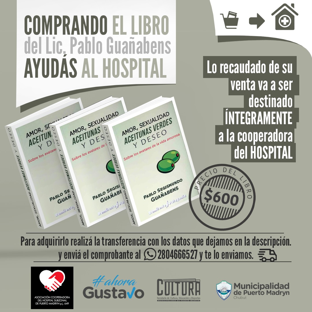 VENTA DE LIBRO A BENEFICIO DE LA COOPERADORA DEL HOSPITAL ISOLA