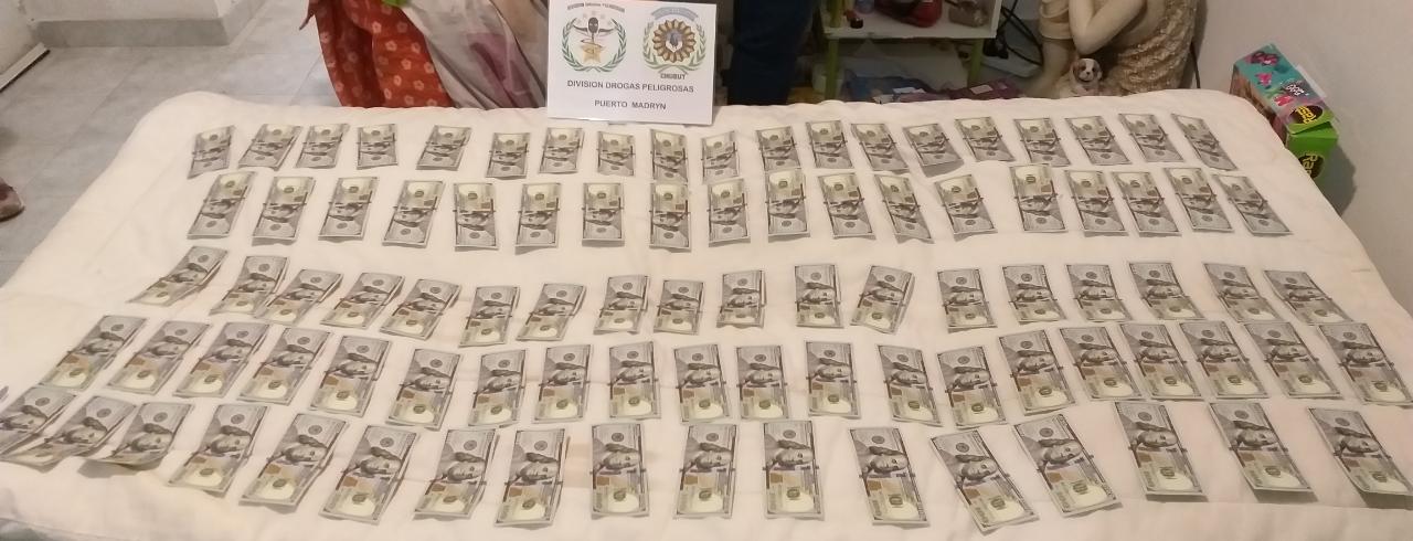 SECUESTRAN 10 MIL DÓLARES Y MÁS DE 100 MIL PESOS EN ALLANAMIENTO POR UNA CAUSA DE DROGAS