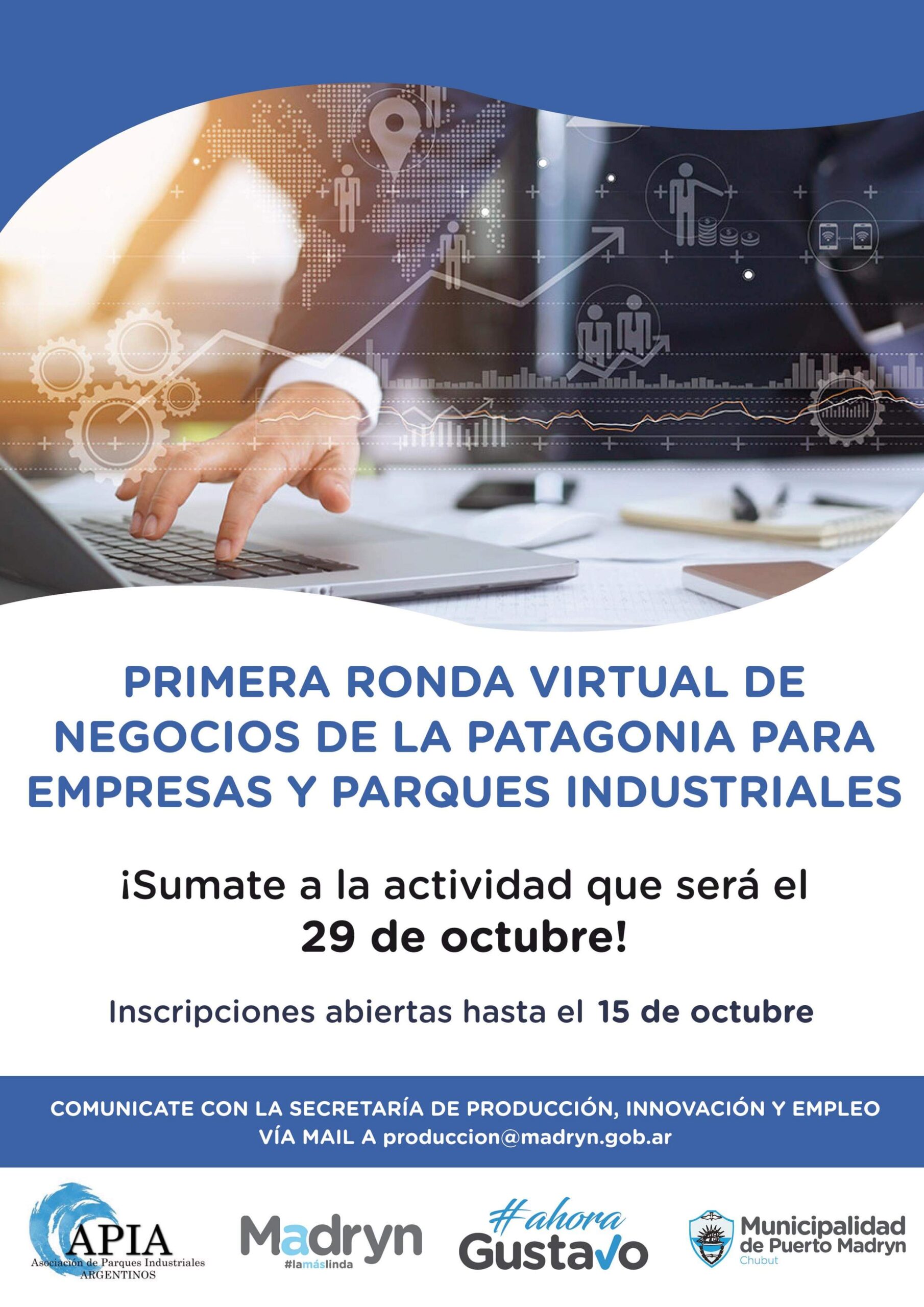 CONVOCAN A EMPRESAS Y PARQUES INDUSTRIALES A LA PRIMERA RONDA VIRTUAL DE NEGOCIOS DE LA PATAGONIA