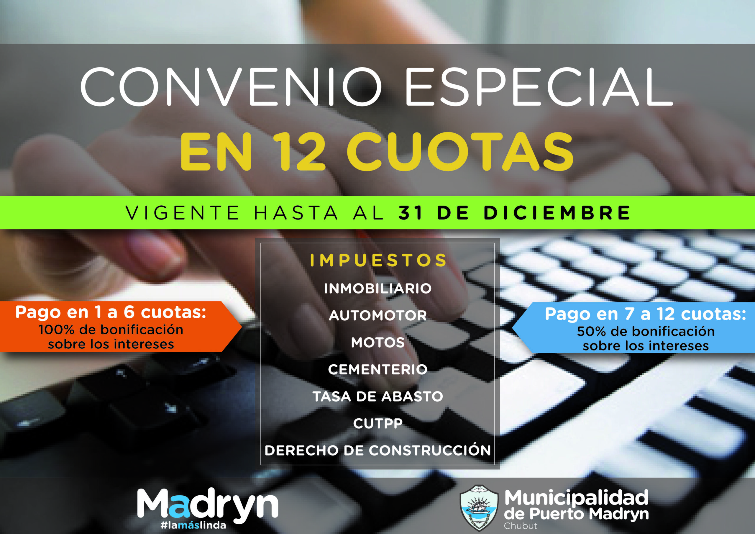 LANZARON CONVENIO ESPECIAL EN 12 CUOTAS CON IMPORTANTES BONIFICACIONES