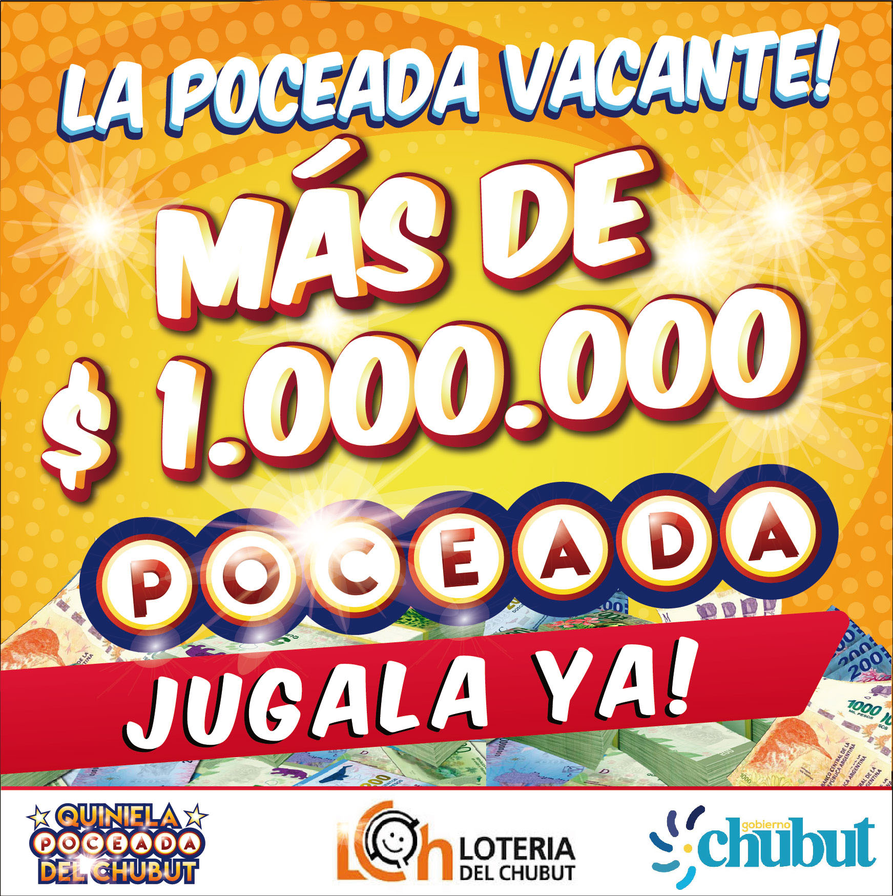 LA QUINIELA POCEADA CHUBUTENSE PONE EN JUEGO MÁS DE UN MILLÓN DE PESOS EN EFECTIVO
