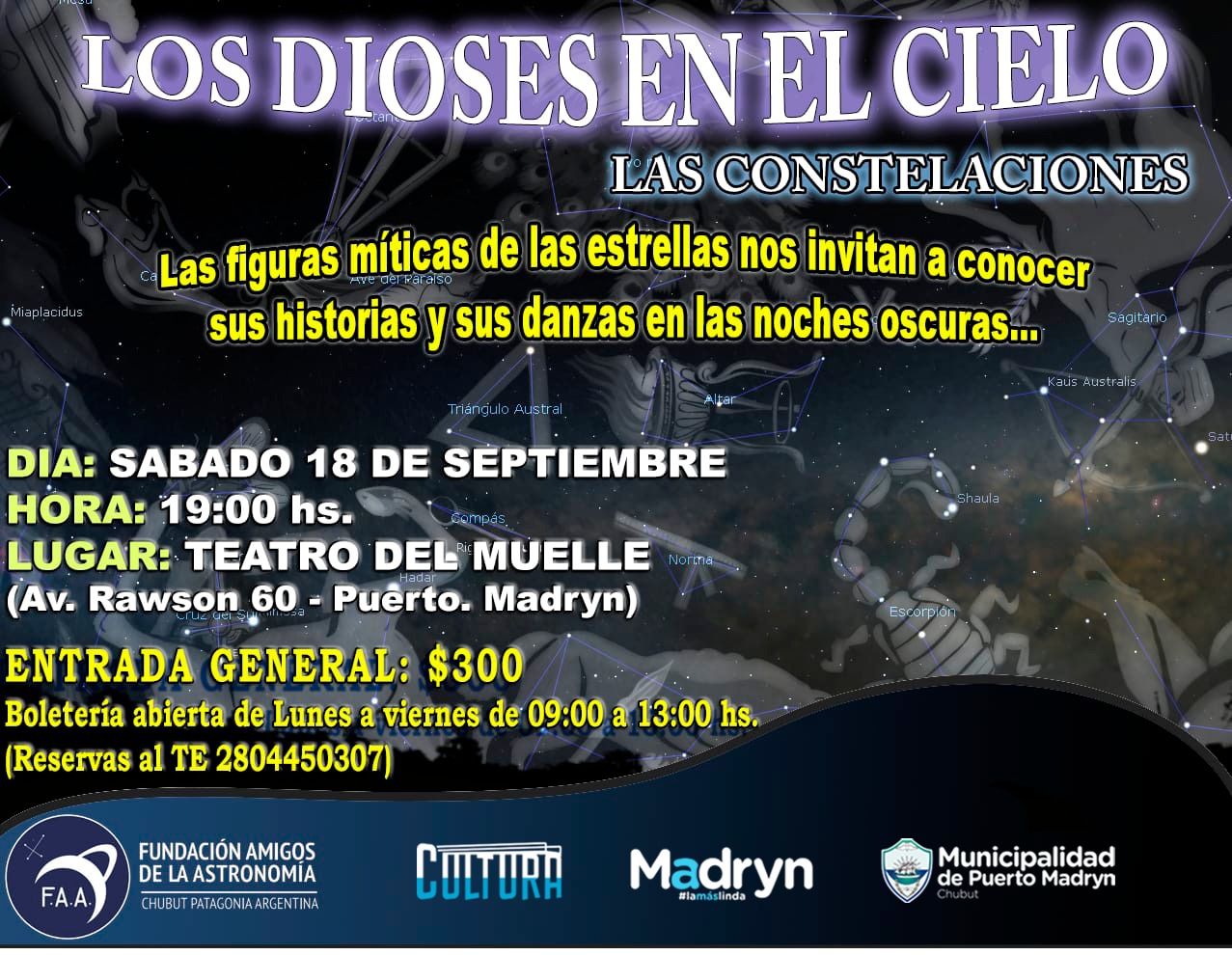 INVITAN A LA CHARLA “LOS DIOSES EN EL CIELO”