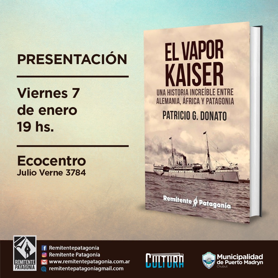 EL VIERNES SE PRESENTA EL LIBRO «EL VAPOR KAISER»