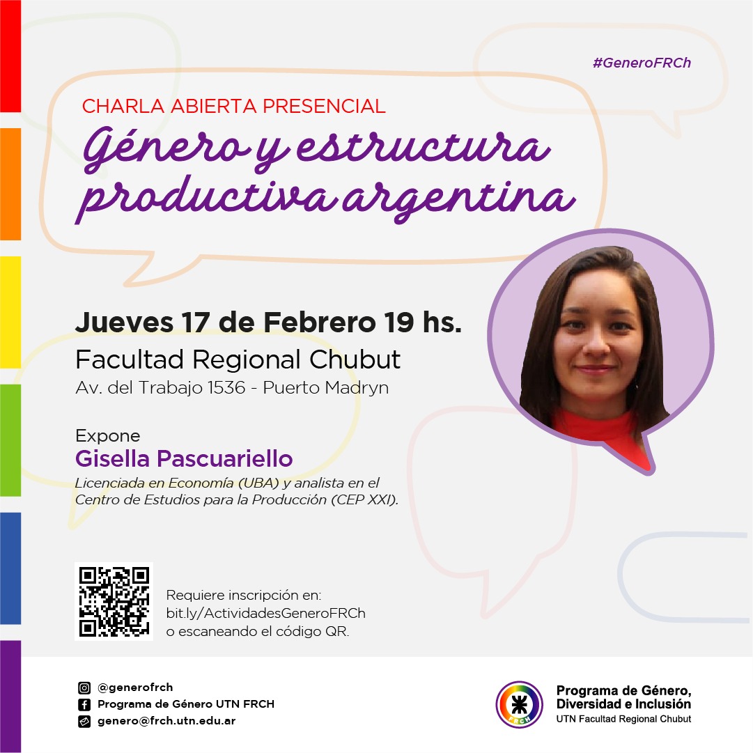 CHARLA ABIERTA “GÉNERO Y ESTRUCTURA PRODUCTIVA ARGENTINA” EN LA UTN
