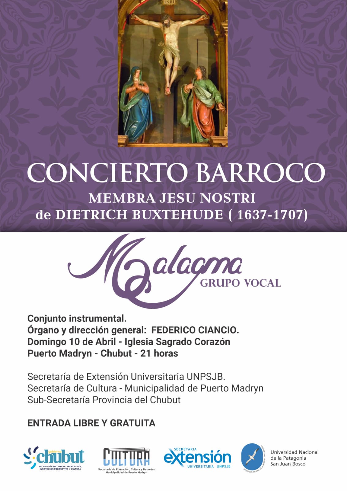 EL GRUPO VOCAL MALAGMA BRINDARÁ UN CONCIERTO DE PASCUA