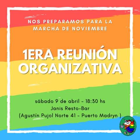 PRIMERA REUNIÓN ORGANIZATIVA EN MADRYN PARA LA MARCHA PROVINCIAL DEL ORGULLO CHUBUT