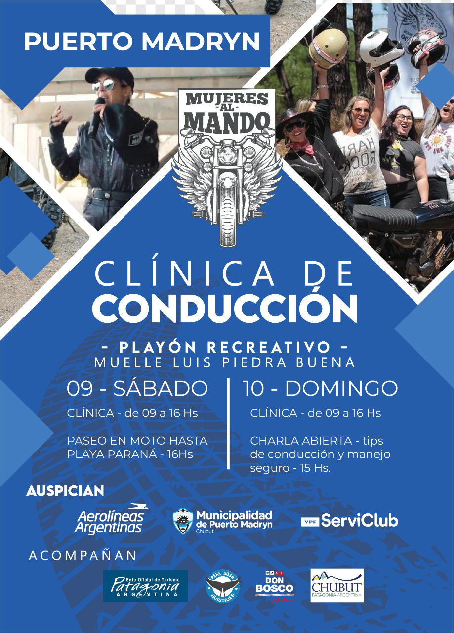 LLEGA A MADRYN LA CLINICA DE MANEJO A CARGO DE “MUJERES AL MANDO”