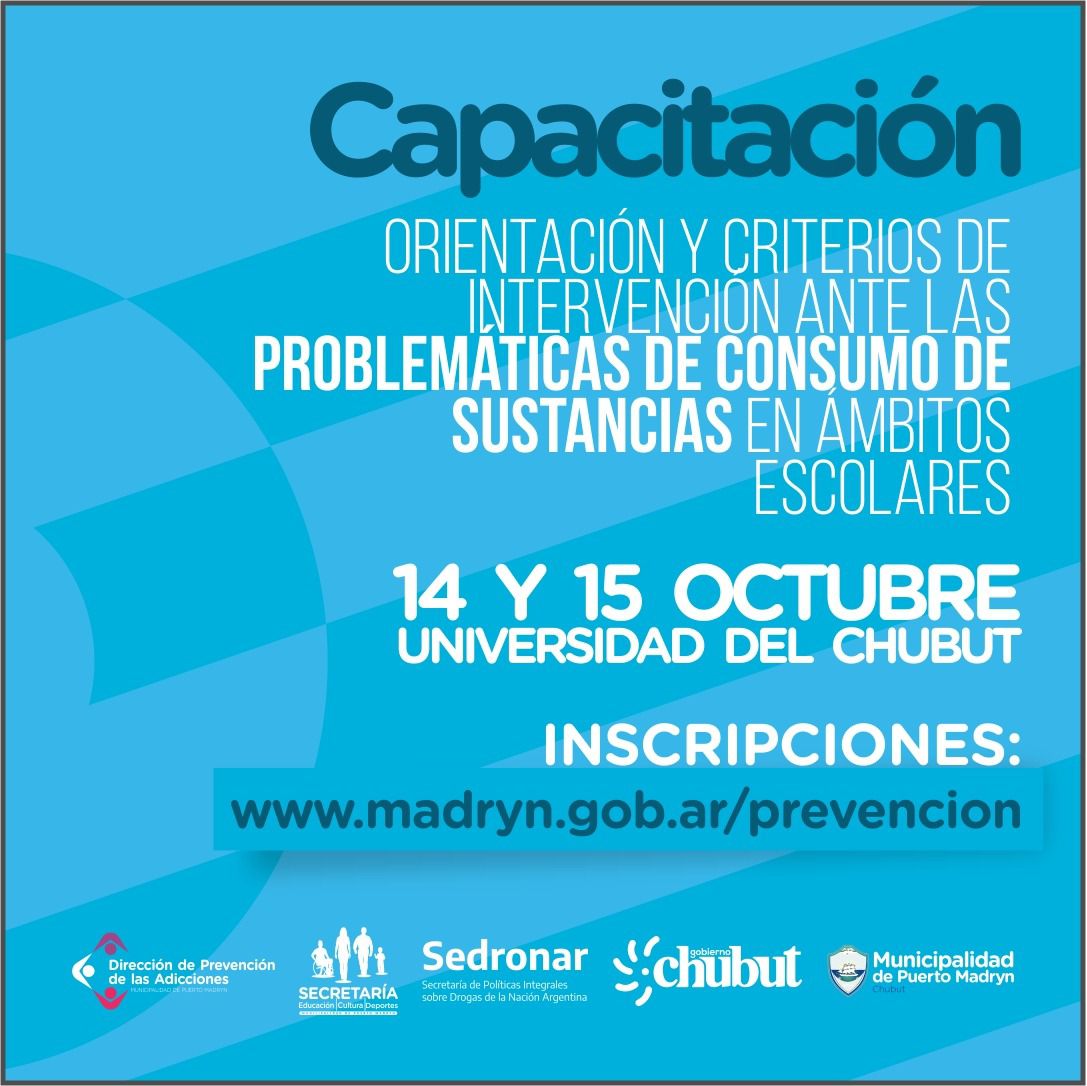 CAPACITACIÓN SOBRE CONSUMOS PROBLEMÁTICOS DE SUSTANCIAS EN EL ÁMBITO EDUCATIVO