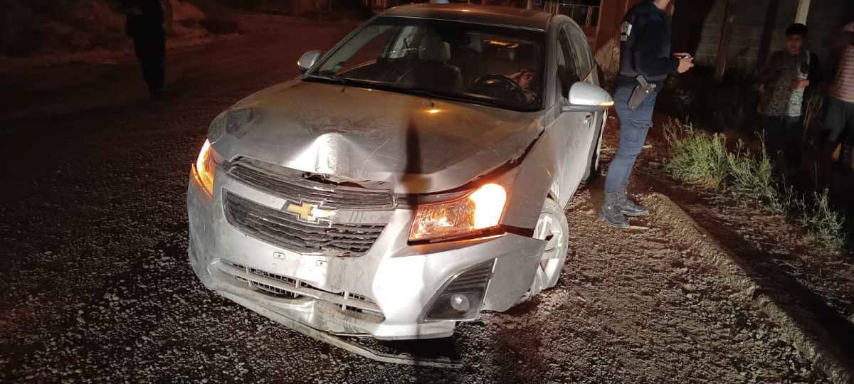 Chocó contra un poste y se quedó dormido al volante