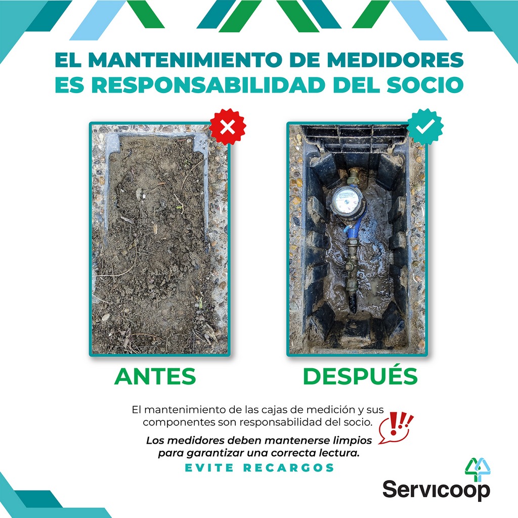 LA COOPERATIVA SERVICOOP SOLICITA A VECINOS DE MADRYN MANTENER EN CONDICIONES EL MEDIDOR DE AGUA