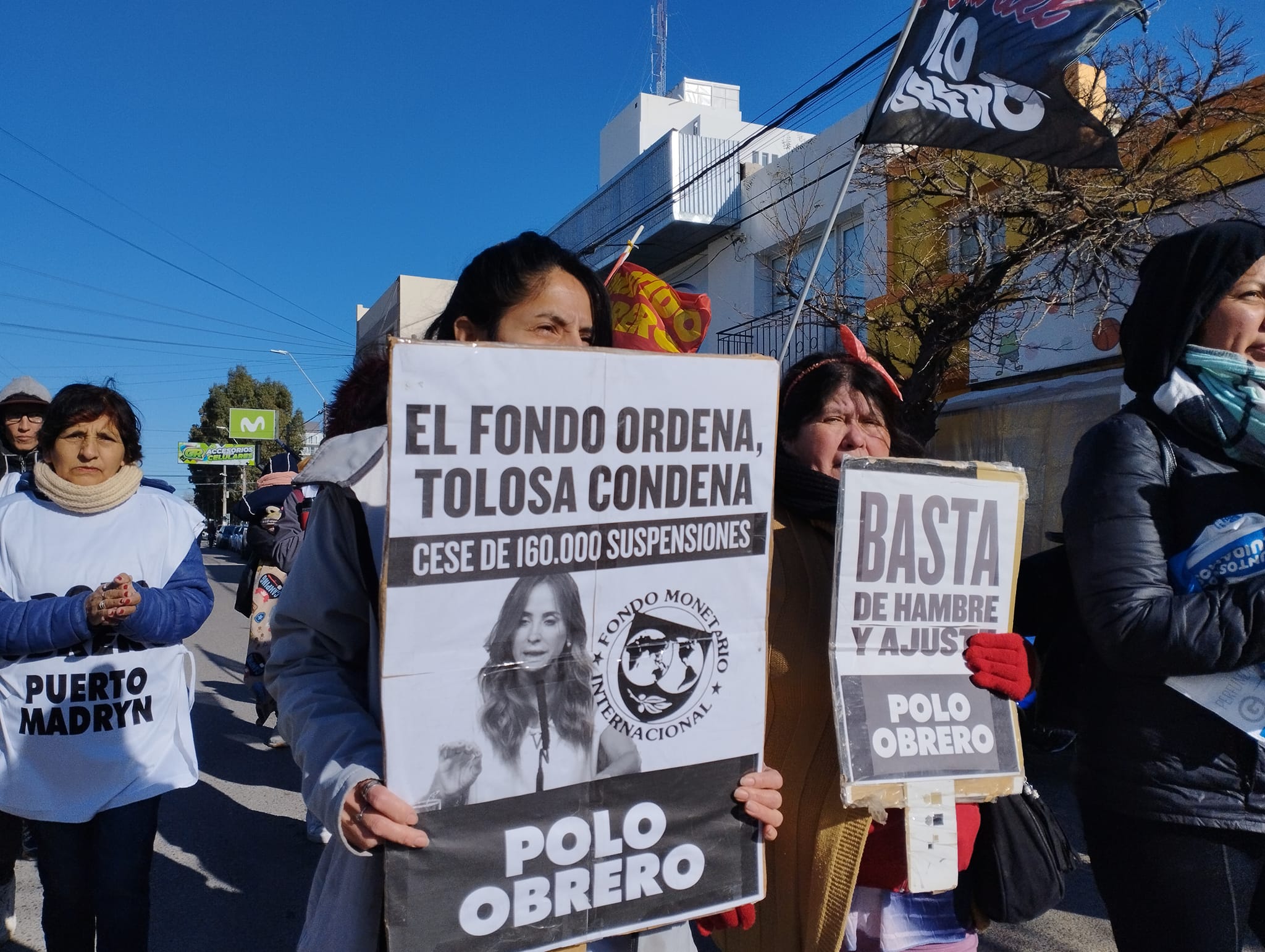 EL FRENTE DE LUCHA PIQUETRO MARCHÓ EN PUERTO MADRYN