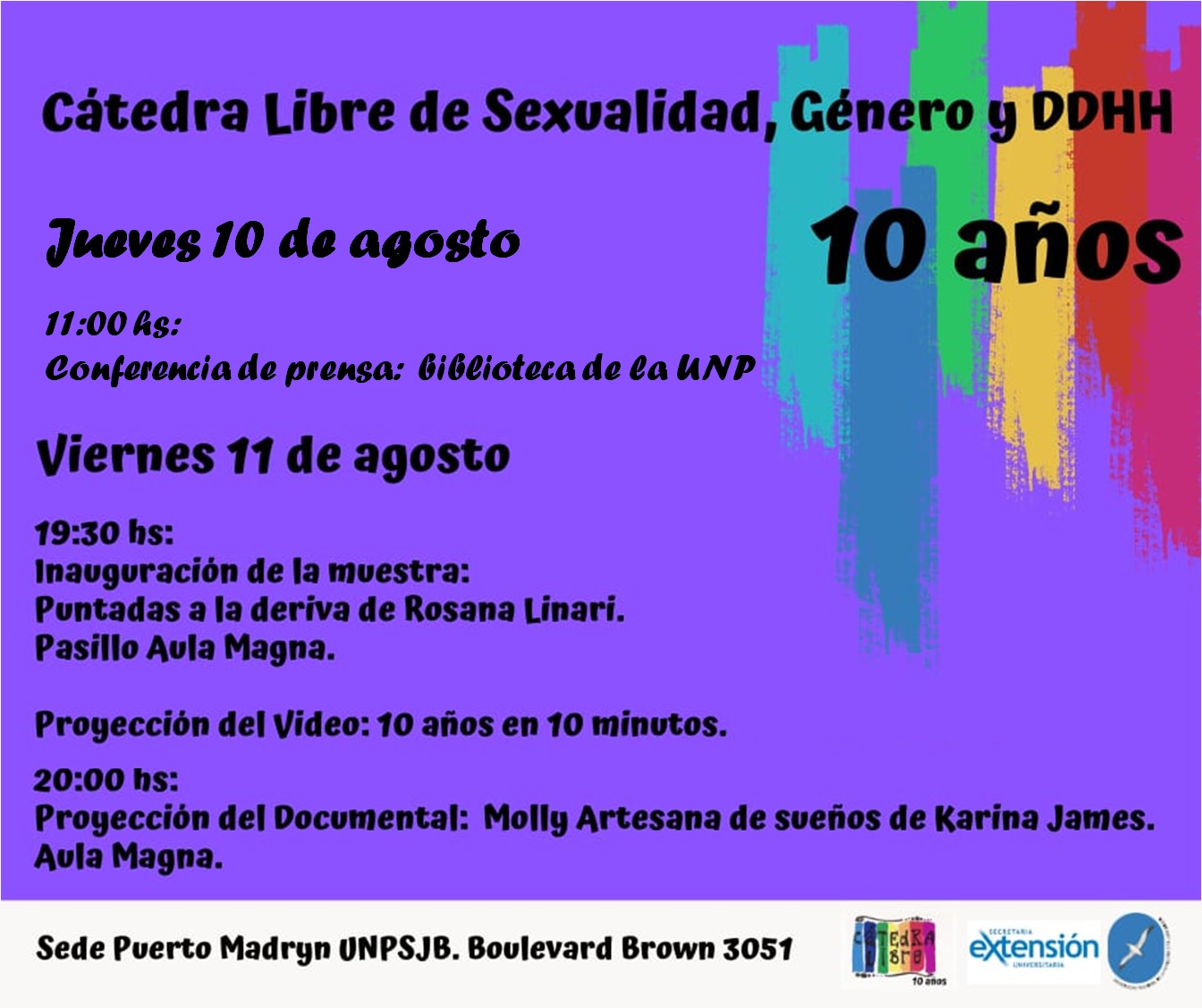 La Cátedra Libre de Sexualidad, Género y Derechos Humanos de la San Juan Bosco cumple 10 años