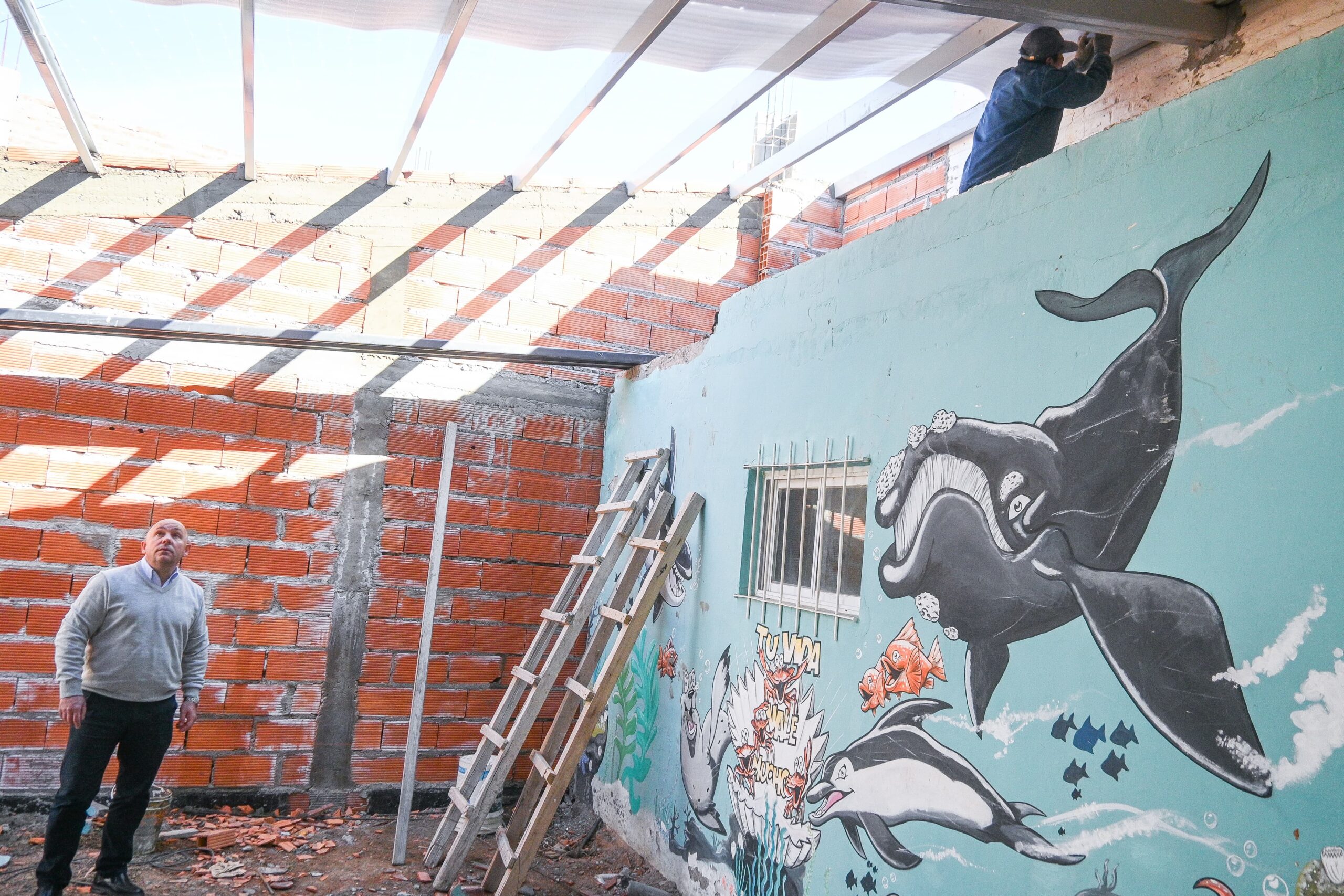 EL INTENDENTE RECORRIÓ LAS OBRAS DEL CENTRO INTEGRAL DE LA MUJER Y LA NIÑEZ