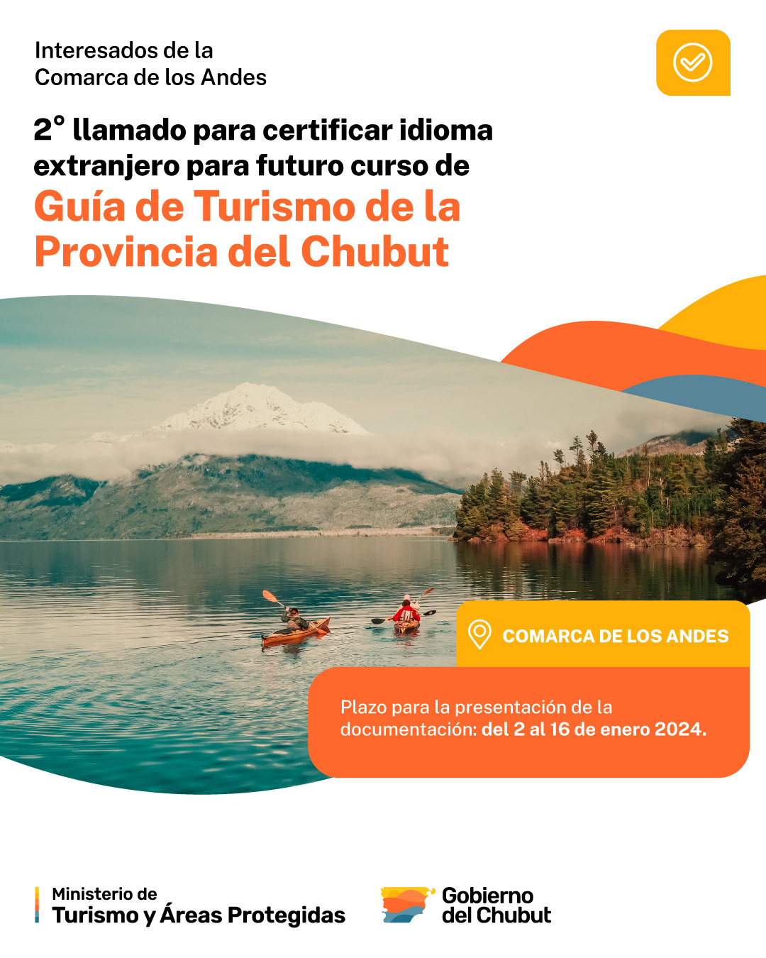 Provincia informa que se encuentra disponible el 2° llamado para certificar idioma extranjero para el futuro Curso de Guías de Turismo