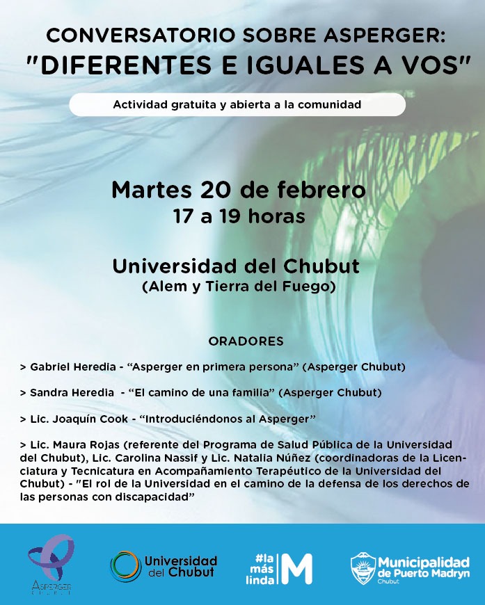 HABRÁ UN CONVERSATORIO SOBRE ASPERGER