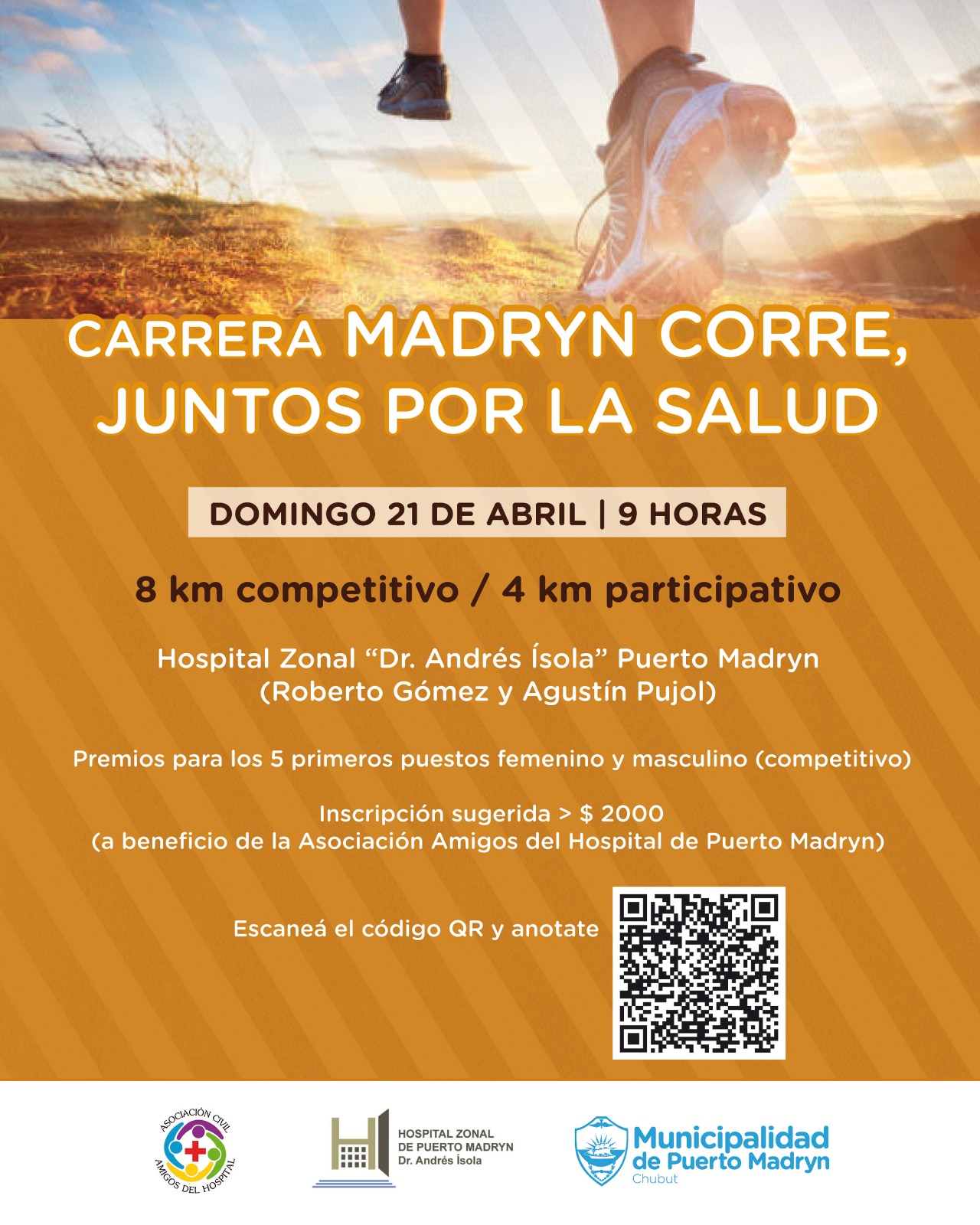 Sumate a “Madryn Corre, Juntos por la Salud”