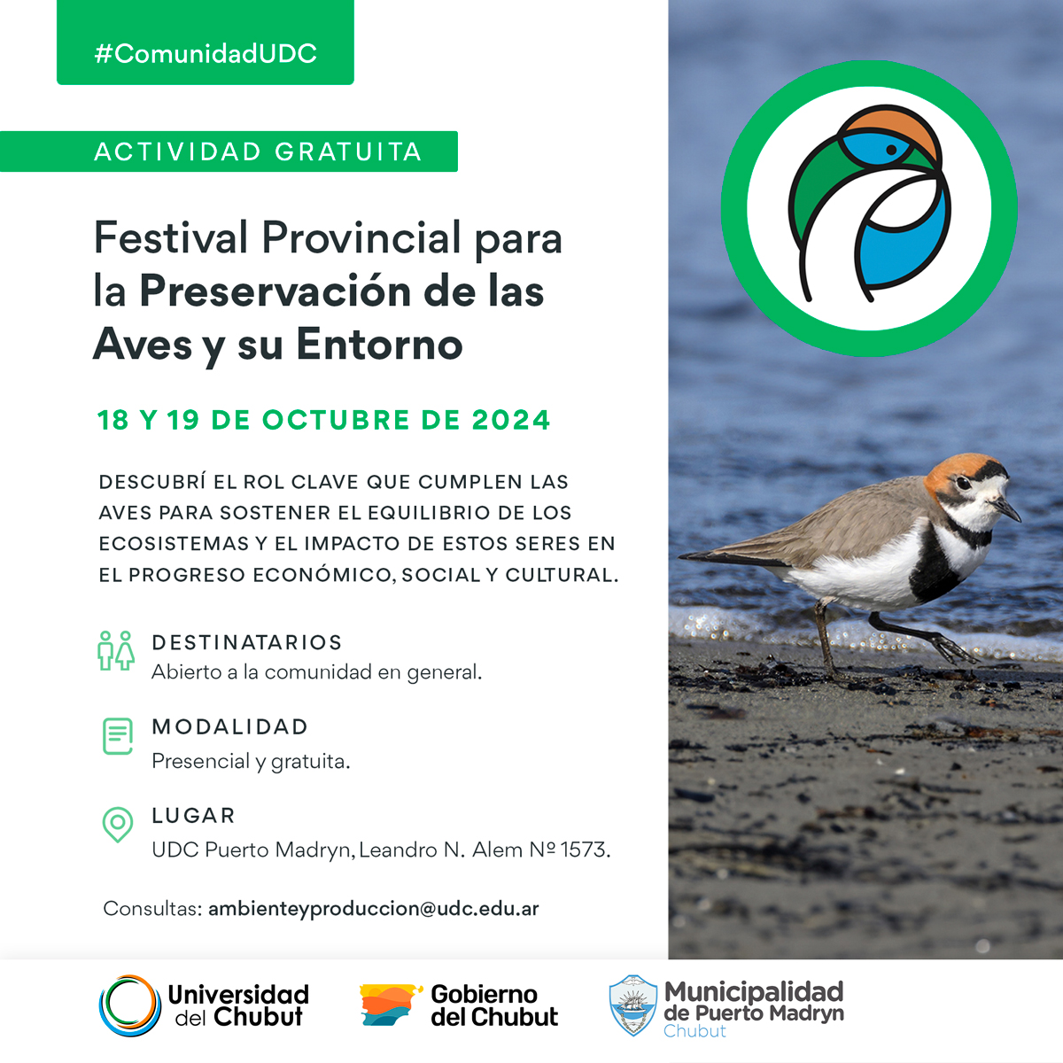 Se viene el “Festival Provincial para la Conservación de las Aves y su Entorno”