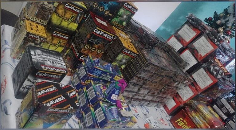 Incautación masiva de pirotecnia en Puerto Madryn