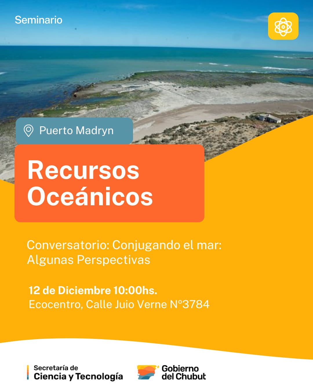 Chubut organiza un seminario sobre recursos oceánicos y sostenibilidad