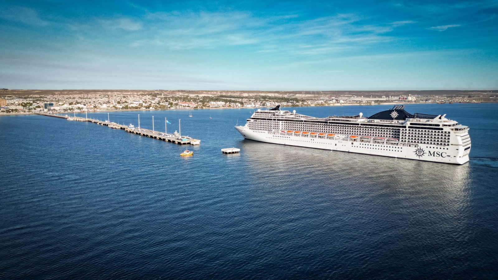 Puerto Madryn recibió al MSC Magnifica en su travesía mundial