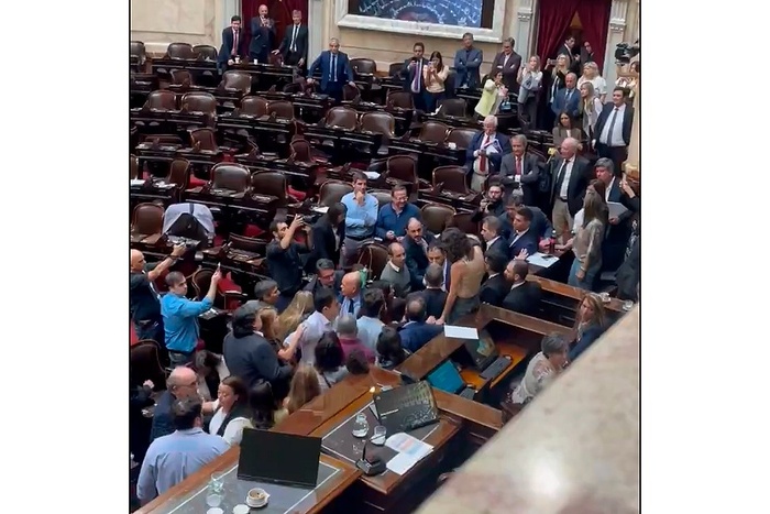 Golpes y escándalo en Diputados: se agrava la interna en La Libertad Avanza