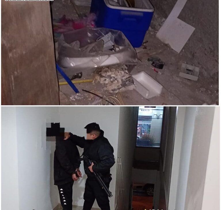 Sorprenden a un hombre robando en una obra en construcción