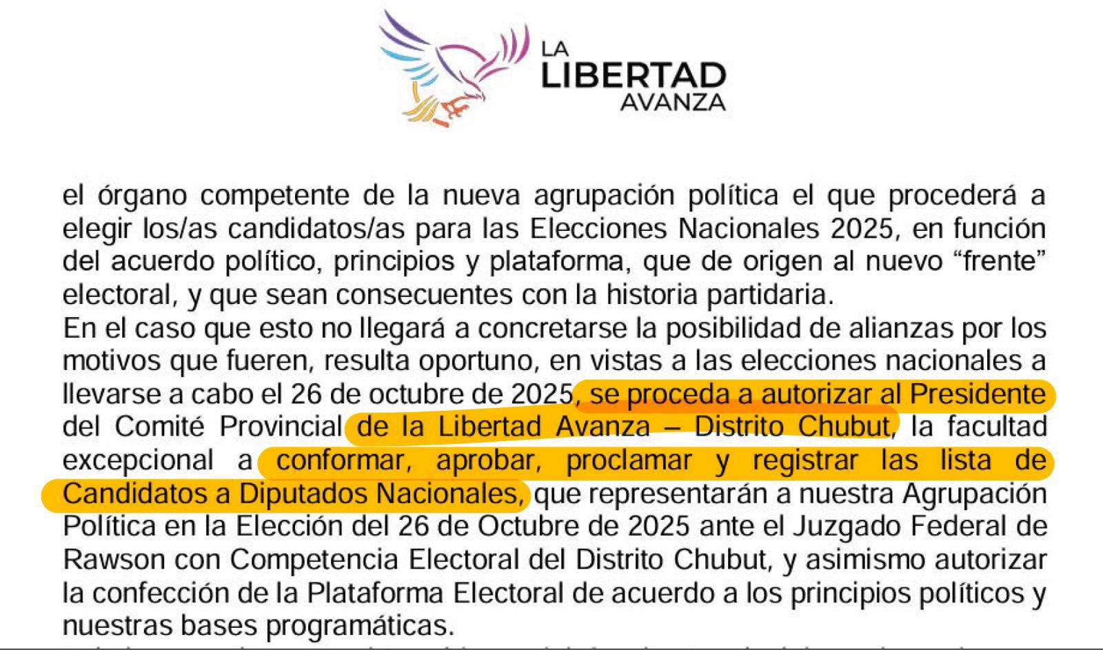 La Justicia le prohibió a Treffinger elegir candidatos “a dedo” y autorizó afiliaciones “cajoneadas”