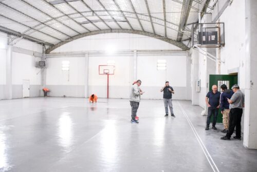 Sastre supervisó las obras que se realizan en el Gimnasio Municipal N° 2
