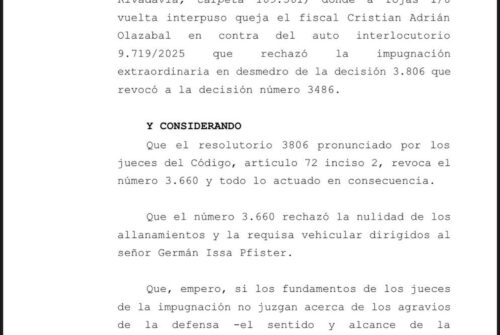 El STJ desarma la estrategia de Issa Pfister y ratifica la investigación en su contra