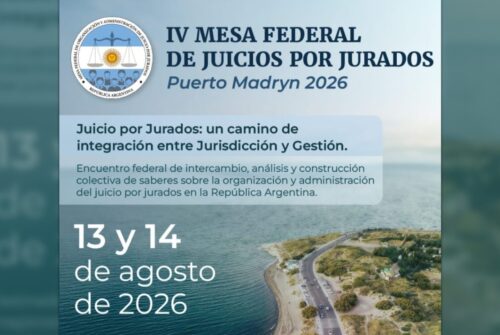 Madryn será sede de la IV Mesa Federal de Juicio por Jurados