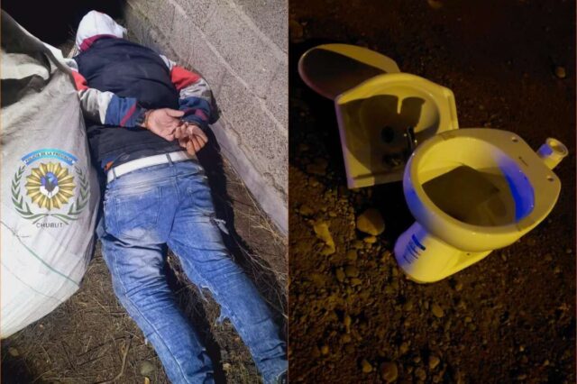 Detuvieron a un hombre por robar sanitarios de una constructora en Trelew