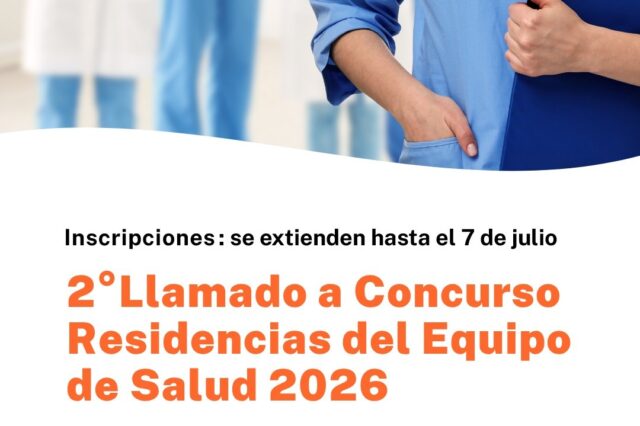 Extienden hasta el 7 de julio el plazo de inscripción al segundo llamado de las Residencias del Equipo de Salud