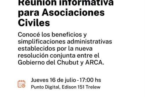 Provincia realizará en Trelew una reunión informativa para asociaciones civiles